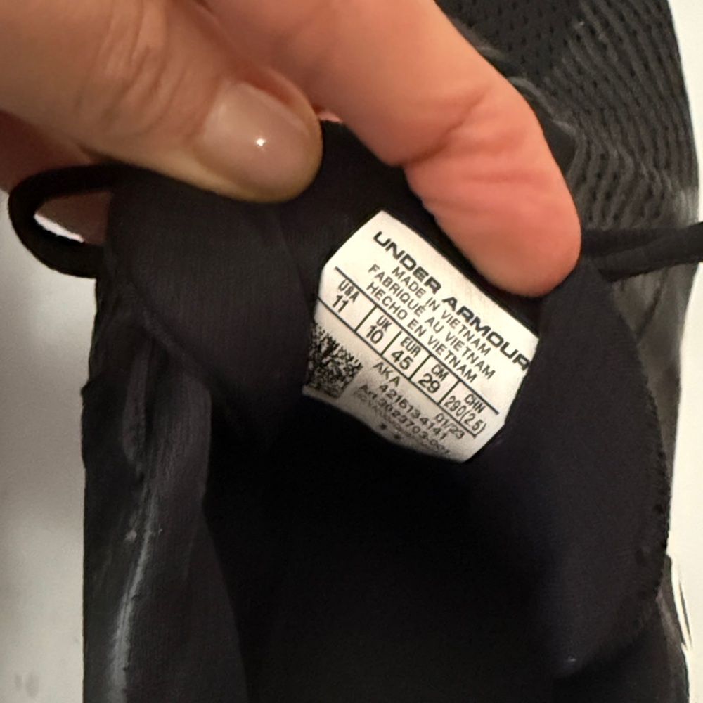 Under Armour Black And White Charged Commit Runni… - image 3